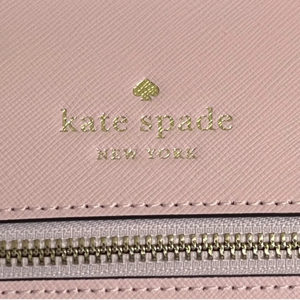 Kate Spade Crossbody Sadie North South Saffiano Leather Chalk Pink Zip Bag - Picture 8 of 12